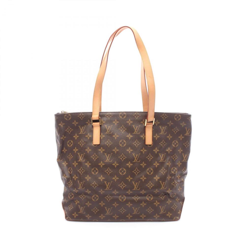 Louis Vuitton Cabas Mezzo Tote Bag Canvas Leather Monogram Brown